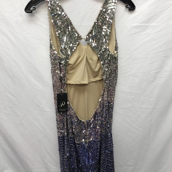 Adrianna Papell Multicolor sequin ombré long gown - Picture 8 of 13